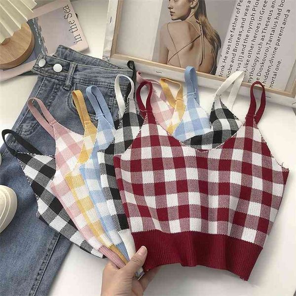 summer korean camisole for womens retro casual solid color check plaid v-neck short sleeveless knitted women 210508, White
summer korean camisole for womens retro casual solid color check plaid v-neck short sleeveless knitted women 210508, White