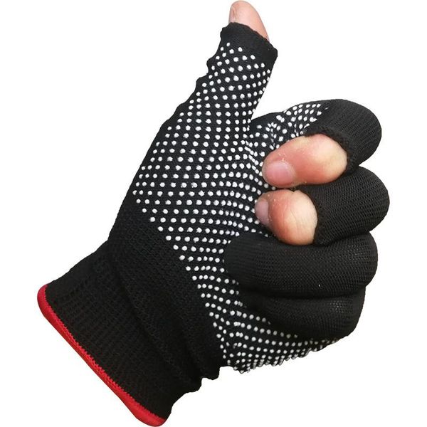 five fingers gloves thin polka dot cycling non-slip breathable elastic fishing, Blue;gray