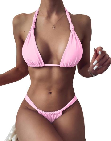 women's swimwear multiple color wholesale women summer high elasticity halter solid lacing triangle bikini, White;black
women's swimwear multiple color wholesale women summer high elasticity halter solid lacing triangle bikini, White;black