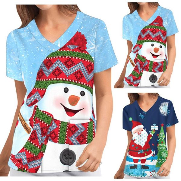 women's t-shirt classic chiristmas t-shirts v neck ultra soft short sleeve snowman printed comfortable casual working uniform, White
women's t-shirt classic chiristmas t-shirts v neck ultra soft short sleeve snowman printed comfortable casual working uniform, White