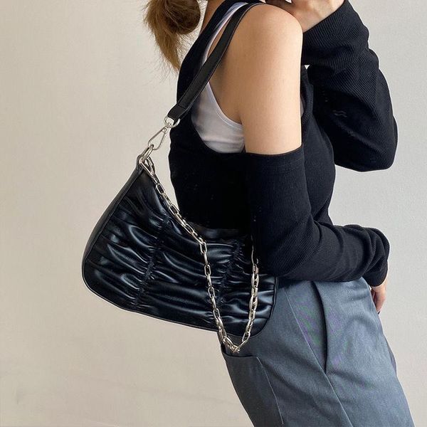 vintage female ruched shoulder underarm bag soft pu leather ladies chain half-moon bags simple fashion women hobos handbags cross body
vintage female ruched shoulder underarm bag soft pu leather ladies chain half-moon bags simple fashion women hobos handbags cross body