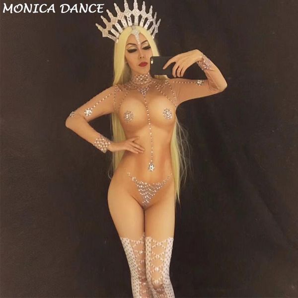 women's jumpsuits & rompers women stage naked jumpsuit for singer sparkling crystals nightclub party wear dj costume celebrate birthday, Black;white
women's jumpsuits & rompers women stage naked jumpsuit for singer sparkling crystals nightclub party wear dj costume celebrate birthday, Black;white