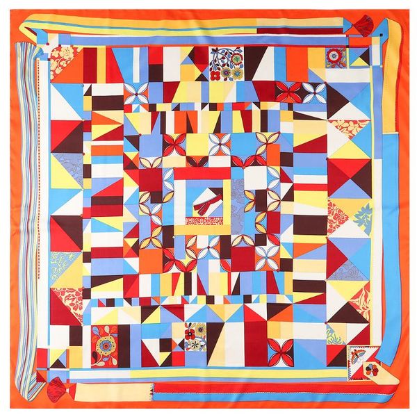 scarves twill silk scarf for women euro design plaid print square gift fashion 130*130 cm large shawls wraps, Blue;gray
scarves twill silk scarf for women euro design plaid print square gift fashion 130*130 cm large shawls wraps, Blue;gray