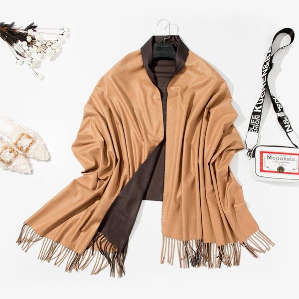 scarves autumn winter color matching double-sided grade cashmere scarf women thickened warm shawl long tassel bib scarves/wraps, Blue;gray
scarves autumn winter color matching double-sided grade cashmere scarf women thickened warm shawl long tassel bib scarves/wraps, Blue;gray
