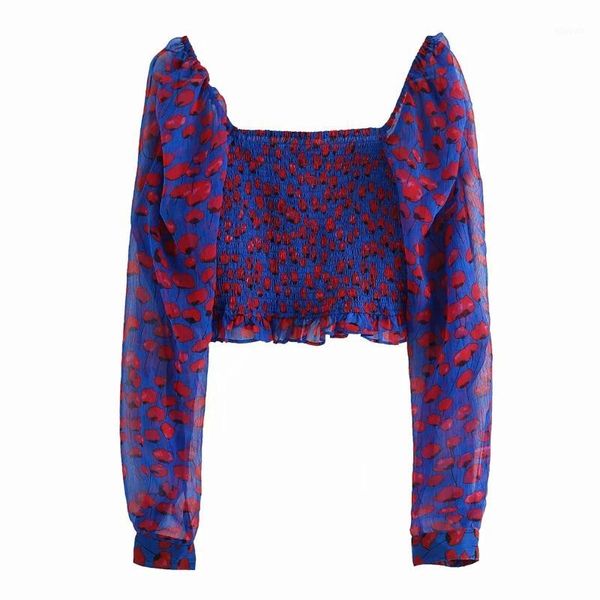 women's blouses & shirts 2021 women sweet flower print puff sleeve smock blouse female square collar elastic ruffles chic blusas ls666, White
women's blouses & shirts 2021 women sweet flower print puff sleeve smock blouse female square collar elastic ruffles chic blusas ls666, White