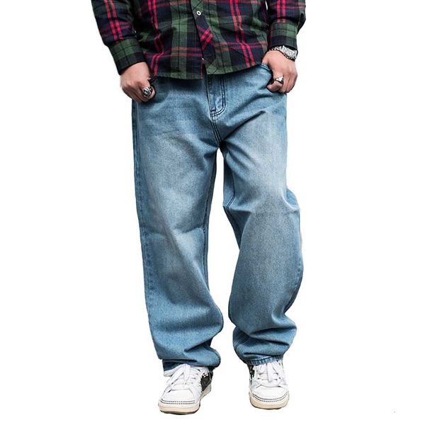 men's jeans trendy hiphop harem men casual denim pants loose baggy wide-leg straight trousers street style clothing xt24, Blue
men's jeans trendy hiphop harem men casual denim pants loose baggy wide-leg straight trousers street style clothing xt24, Blue
