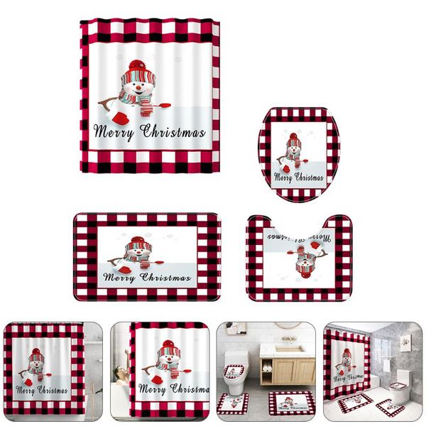 shower curtains 4pcs christmas curtain and non-slip rug bath mat toilet lid cover
shower curtains 4pcs christmas curtain and non-slip rug bath mat toilet lid cover