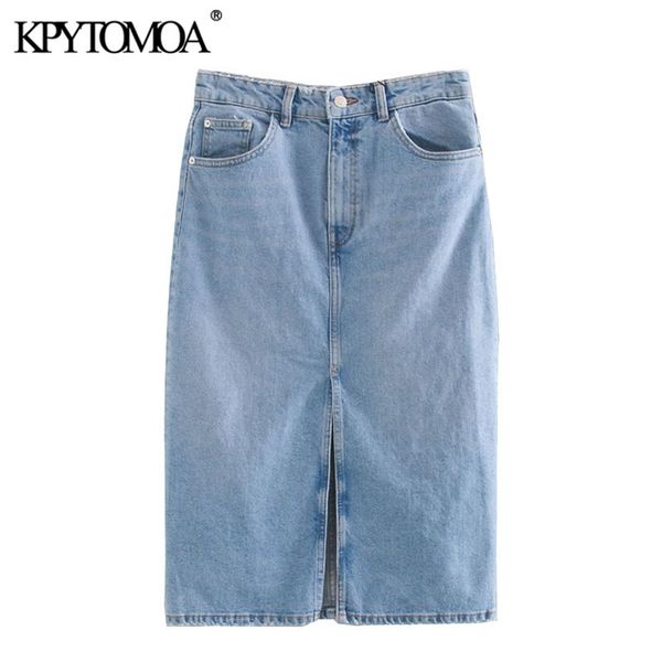 women chic fashion high waist denim midi skirt zipper fly pockets front vents female skirts faldas mujer 210420, Black
women chic fashion high waist denim midi skirt zipper fly pockets front vents female skirts faldas mujer 210420, Black