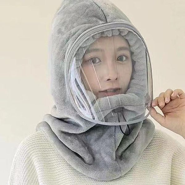 berets cold ear protection for cycling hooded woman fleece hat plush scarf with windproof anti-fog mask keep warm caps, Blue;gray
berets cold ear protection for cycling hooded woman fleece hat plush scarf with windproof anti-fog mask keep warm caps, Blue;gray