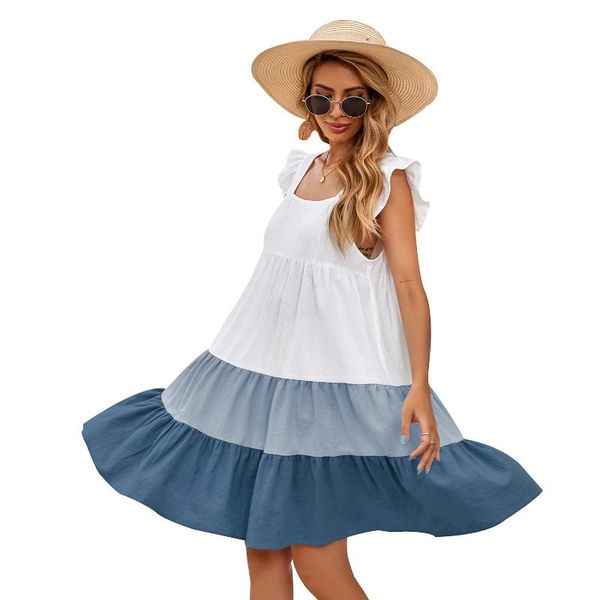 women's swimwear summer fresh sweet holiday party dress outdoor traveling cool matching loose sleeveless cake skirt, White;black
women's swimwear summer fresh sweet holiday party dress outdoor traveling cool matching loose sleeveless cake skirt, White;black