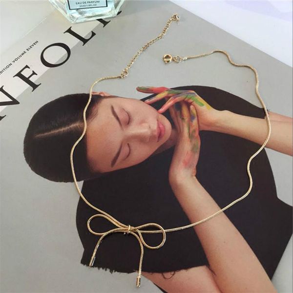 creative simple bow necklace for women korean fashion exquisite sweet metal short chain accessories jewelry gift chains, Silver
creative simple bow necklace for women korean fashion exquisite sweet metal short chain accessories jewelry gift chains, Silver