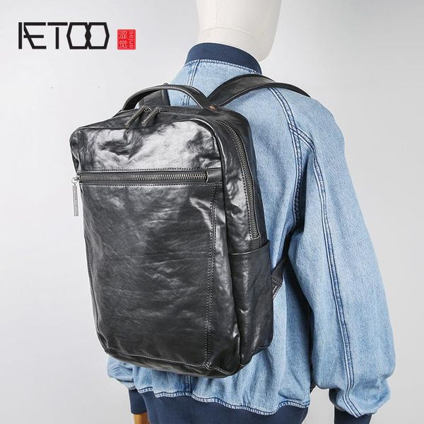 backpack aetoo first layer cowhide backpack, men's leather business and leisure travel bag, simple computer trendy
backpack aetoo first layer cowhide backpack, men's leather business and leisure travel bag, simple computer trendy