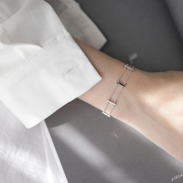 link, chain sell like cakes bracelets for woman summer fashion elegant design hollow double layer zircon bride jewelry gifts, Black
link, chain sell like cakes bracelets for woman summer fashion elegant design hollow double layer zircon bride jewelry gifts, Black