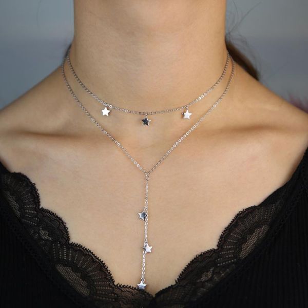 real 925 sterling silver layered necklace for women lady fashion chain long choker collar star pendant necklaces jewelry chains
real 925 sterling silver layered necklace for women lady fashion chain long choker collar star pendant necklaces jewelry chains