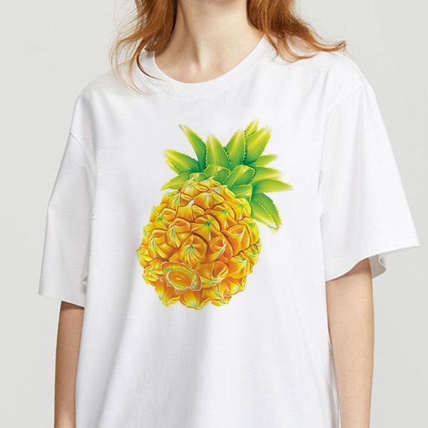 women's t-shirt colorful pineapple fruit clothing printed fashion graphic kawaii camisas, White
women's t-shirt colorful pineapple fruit clothing printed fashion graphic kawaii camisas, White