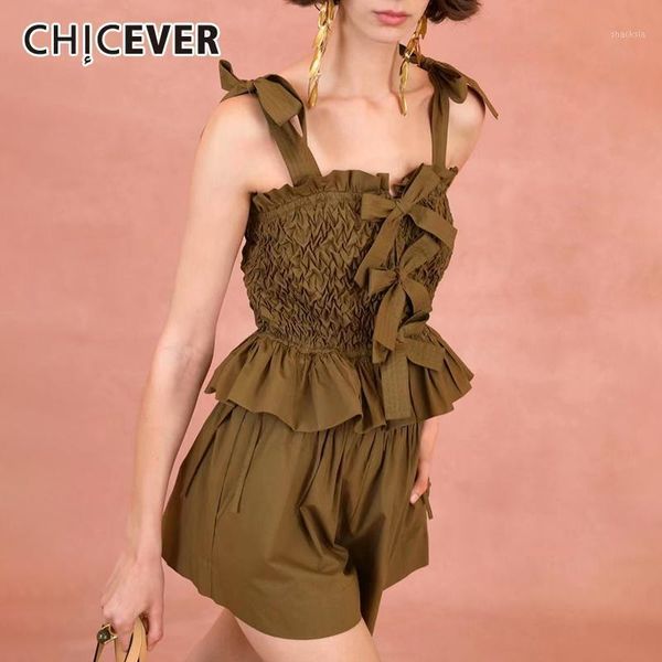 women's tracksuits chicever pink two piece set for women square collar sleeveless patchwork bowknot high waist loose shorts solid sets, Gray
women's tracksuits chicever pink two piece set for women square collar sleeveless patchwork bowknot high waist loose shorts solid sets, Gray