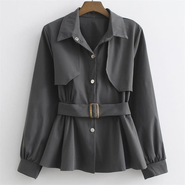 women's trench coats zxqj women 2021 fashion office wear with belt coat vintage long sleeve pockets button-up female outerwear chic, Tan;black
women's trench coats zxqj women 2021 fashion office wear with belt coat vintage long sleeve pockets button-up female outerwear chic, Tan;black