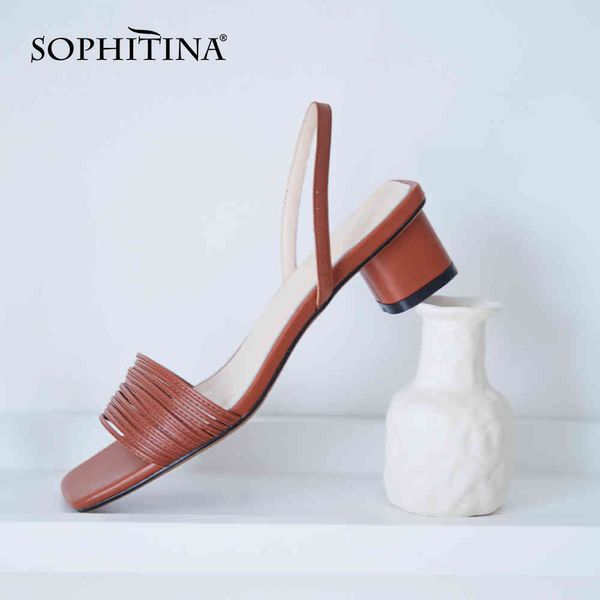 sophitina women's sandals concise brown white lady square toe low heels back strap a word sandals summer womens shoes po584 210513, Black
sophitina women's sandals concise brown white lady square toe low heels back strap a word sandals summer womens shoes po584 210513, Black