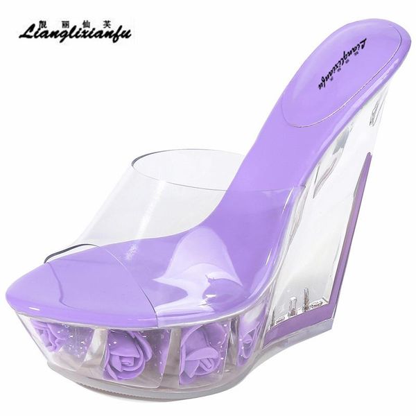 slippers crossdresser crystal 14cm wedges sandals flowers platform shoes woman frauen sandalias para mujer red pumps, Black
slippers crossdresser crystal 14cm wedges sandals flowers platform shoes woman frauen sandalias para mujer red pumps, Black
