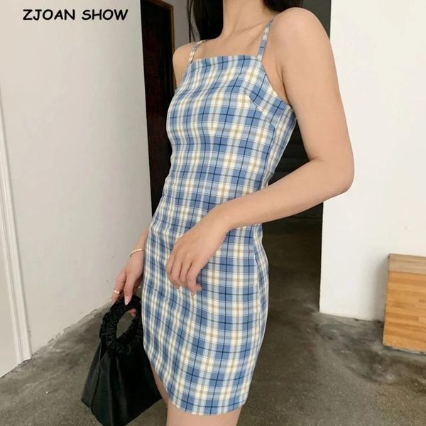 women blue white gingham check plaid spaghetti strap mini dress girl's slash collar slim waist sling short dresses vintage casual, Black;gray
women blue white gingham check plaid spaghetti strap mini dress girl's slash collar slim waist sling short dresses vintage casual, Black;gray
