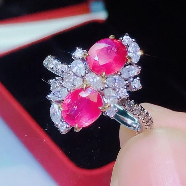 cluster rings n614 sapphire ring fine jewelry solid 18k gold nature pink 1.88ct for women presents, Golden;silver
cluster rings n614 sapphire ring fine jewelry solid 18k gold nature pink 1.88ct for women presents, Golden;silver