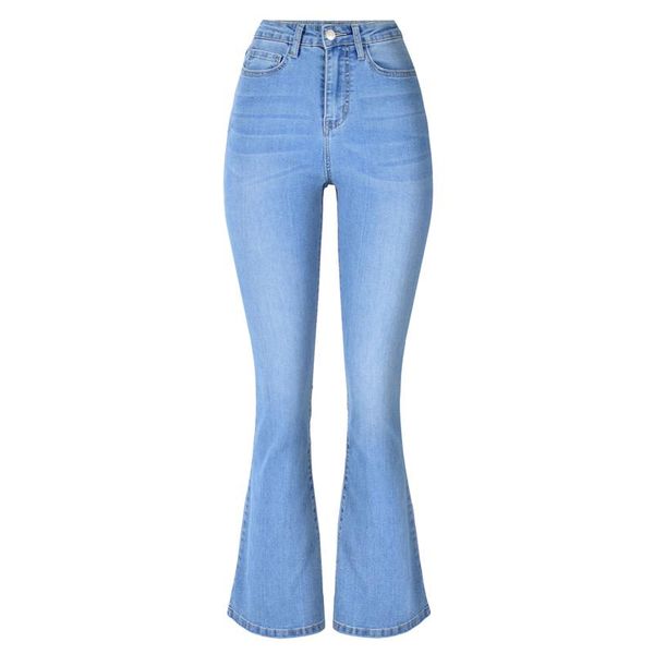 women's jeans modern vintage women high waist elastic slim fit hip micro horn female denim pants european and american style, Blue
women's jeans modern vintage women high waist elastic slim fit hip micro horn female denim pants european and american style, Blue