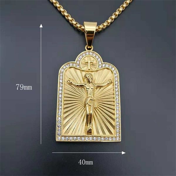 hip hop golden jesus cross necklaces pendants for men gold color stainless steel chains crucifix necklace male christian jewelry1 435 q2, Silver
hip hop golden jesus cross necklaces pendants for men gold color stainless steel chains crucifix necklace male christian jewelry1 435 q2, Silver