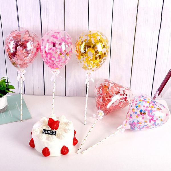party decoration 5pcs 5inch heart-shaped sequined balloon bowknot stick cake insert balloons
party decoration 5pcs 5inch heart-shaped sequined balloon bowknot stick cake insert balloons