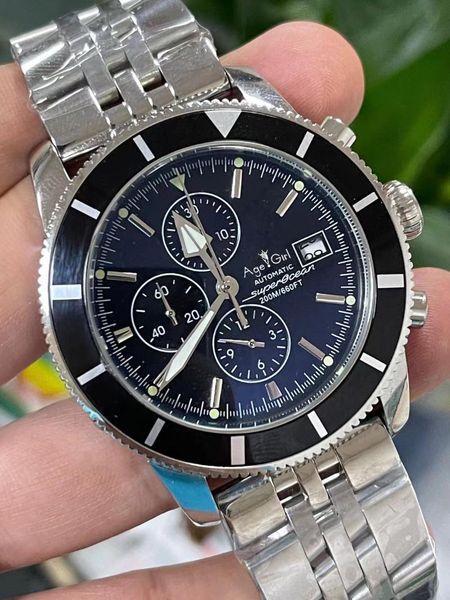 wristwatches luxury black blue brown leather superocean mens sapphire ceramic bezel quartz chronograph stainless steel bracelet date watches, Slivery;brown
wristwatches luxury black blue brown leather superocean mens sapphire ceramic bezel quartz chronograph stainless steel bracelet date watches, Slivery;brown