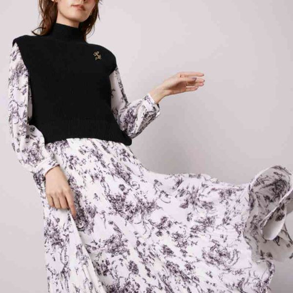 casual dresses 2022 autumn women robes japanese fresh vestidos half high collar printed pleated knit drawstring vest suits kp84, Black;gray
casual dresses 2022 autumn women robes japanese fresh vestidos half high collar printed pleated knit drawstring vest suits kp84, Black;gray