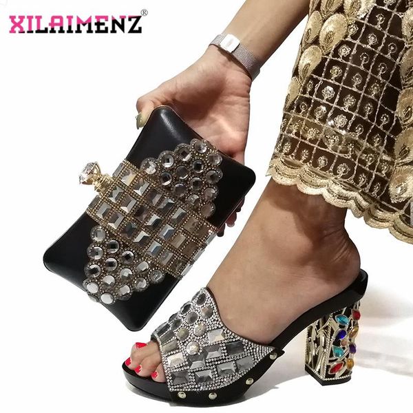 special arrivals african shoe and bag set women party pumps shoes to match with shinning crystal for wedding dress, Black
special arrivals african shoe and bag set women party pumps shoes to match with shinning crystal for wedding dress, Black
