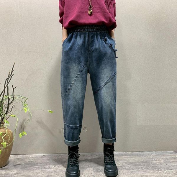 fertilizer increased haroun pants beggar ins female original sufeng jeans show thin autumn since the waist women's, Blue
fertilizer increased haroun pants beggar ins female original sufeng jeans show thin autumn since the waist women's, Blue