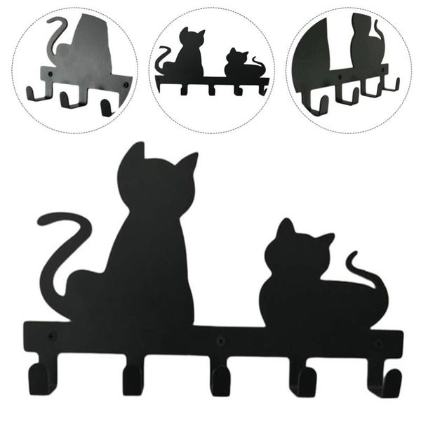 1pc wall mounted clothes hat hook creative coat rack cat shaped hooks & rails