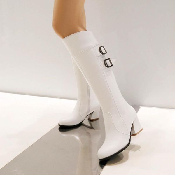 boots women's high heels square pointed zipper leather shoes winter knee fashion party accessories, Black
boots women's high heels square pointed zipper leather shoes winter knee fashion party accessories, Black