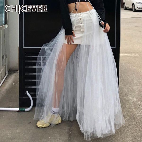 white casual denim skirt for women high waist maxi patchwork mesh a line skirts female 2021 summer fashion tide, Black
white casual denim skirt for women high waist maxi patchwork mesh a line skirts female 2021 summer fashion tide, Black