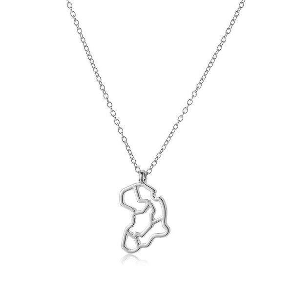 pendant necklaces 1 outline hollow africa map state geography necklace egypt south kenya city hometown clavicle jewelry, Silver 
pendant necklaces 1 outline hollow africa map state geography necklace egypt south kenya city hometown clavicle jewelry, Silver