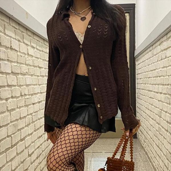 women's knits & tees vintage brown knitted y2k sweaters button full sleeve outerwear retro grunge fairycore turn down collar jumpers ka, White
women's knits & tees vintage brown knitted y2k sweaters button full sleeve outerwear retro grunge fairycore turn down collar jumpers ka, White