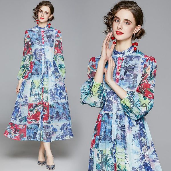 casual dresses women vintage floral print maxi dress boho long sleeve stand collar shirt robe, Black;gray
casual dresses women vintage floral print maxi dress boho long sleeve stand collar shirt robe, Black;gray