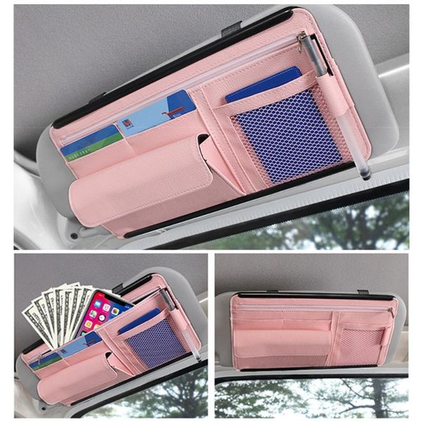 car organizer universal sun visor storage bag pu leather bill pen card holder sunglasses case stowing tidying accessories
car organizer universal sun visor storage bag pu leather bill pen card holder sunglasses case stowing tidying accessories