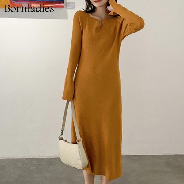 casual dresses bornladies o-neck slim waist female knitted dress 2021 autumn fashion full sleeve ladies sweater solid vestidos, Black;gray
casual dresses bornladies o-neck slim waist female knitted dress 2021 autumn fashion full sleeve ladies sweater solid vestidos, Black;gray