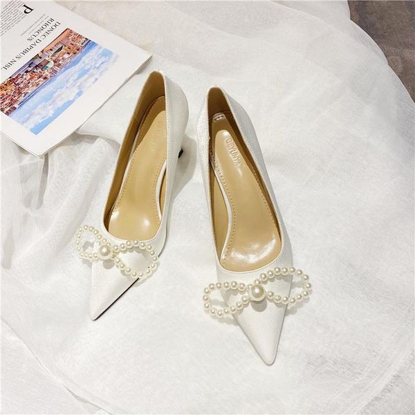 dress shoes women's pearl bow pumps light-mouthed high heels female white high-heeled single, Black
dress shoes women's pearl bow pumps light-mouthed high heels female white high-heeled single, Black