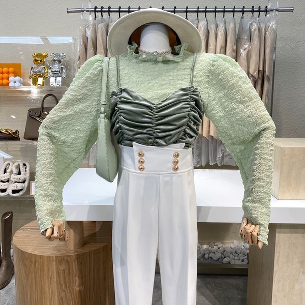 polos nicho original design sweet age reduction agaric neck bubble + drape velvet sling belt jacket, White
polos nicho original design sweet age reduction agaric neck bubble + drape velvet sling belt jacket, White