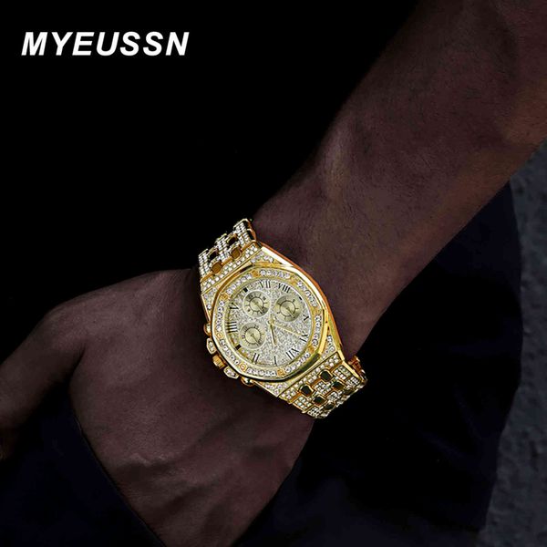 hiphop full iced out mens luxury date quartz gold color wrist watches with micropaved cubic zircon watch for men jewelry, Slivery;brown
hiphop full iced out mens luxury date quartz gold color wrist watches with micropaved cubic zircon watch for men jewelry, Slivery;brown
