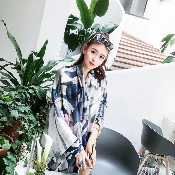 scarves silk scarf spring autumn sun protection fashion outside tourism shawls sunscreen anti-ultraviolet accessories soft shawl h3019, Blue;gray
scarves silk scarf spring autumn sun protection fashion outside tourism shawls sunscreen anti-ultraviolet accessories soft shawl h3019, Blue;gray