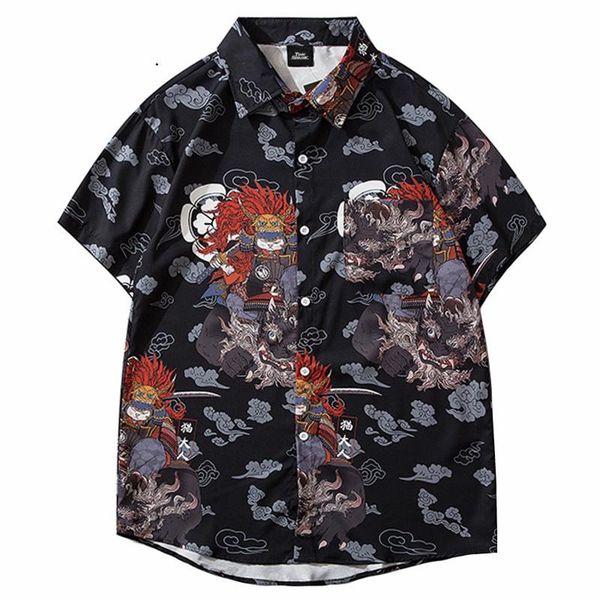 men hawaiian shirt japanese cat samuri 2021 hip hop streetwear harajuku beach short sleeve summer aloha men's casual shirts, White;black
men hawaiian shirt japanese cat samuri 2021 hip hop streetwear harajuku beach short sleeve summer aloha men's casual shirts, White;black