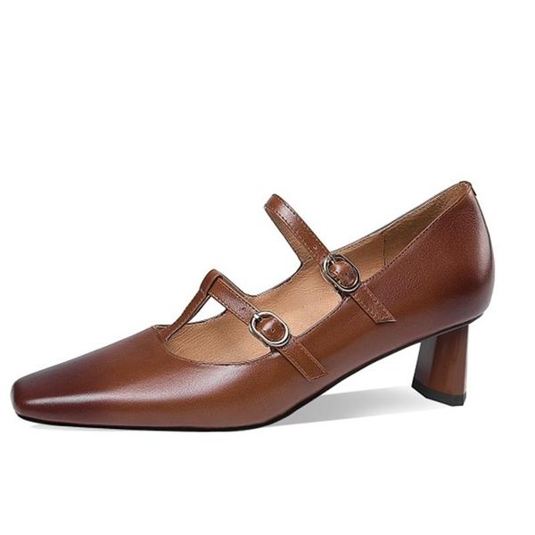women cow leather casual party wedding shoes spring autumn arrival mature fashion hoof heels shallow buckle woman dress, Black
women cow leather casual party wedding shoes spring autumn arrival mature fashion hoof heels shallow buckle woman dress, Black