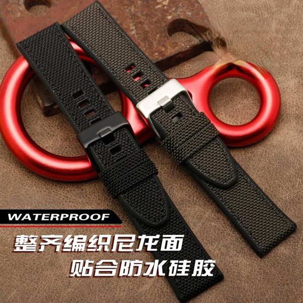 watch bands waterproof nylon silicone bottom band for officer dz4512/dz7420/dz4500 accessories, Black;brown
watch bands waterproof nylon silicone bottom band for officer dz4512/dz7420/dz4500 accessories, Black;brown