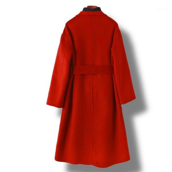 women's wool & blends double-sided ni coat lengthened cashmere in autumn and winter 2021, Black
women's wool & blends double-sided ni coat lengthened cashmere in autumn and winter 2021, Black