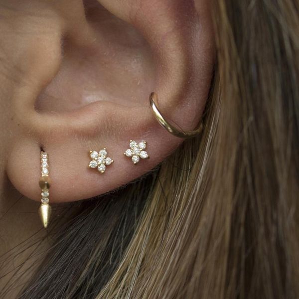 stud 100% 925 sterling silver minimal delicate small mini 5mm cz flower earring for girl women, Golden;silver
stud 100% 925 sterling silver minimal delicate small mini 5mm cz flower earring for girl women, Golden;silver