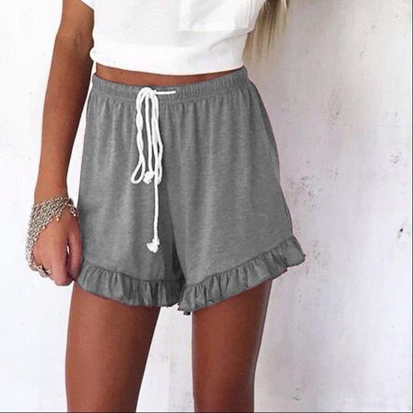 summer home casual womens shorts elastic drawstring waist high fashion ruffles female, White;black
summer home casual womens shorts elastic drawstring waist high fashion ruffles female, White;black